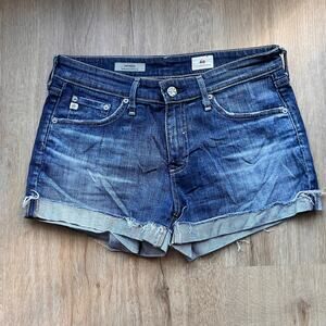 AG Adriano Goldschmied The Hailey Ex-Boyfriend Roll Up Denim Shorts Women's 26